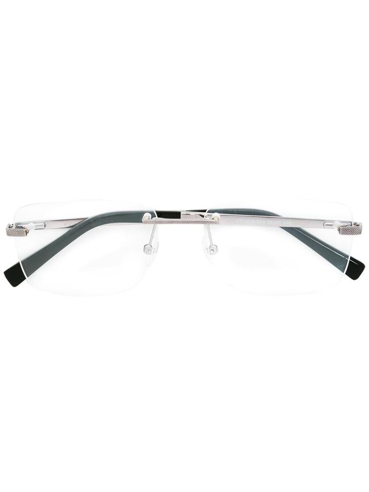 Ermenegildo Zegna Rimless Glasses, Grey, Acetate/metal
