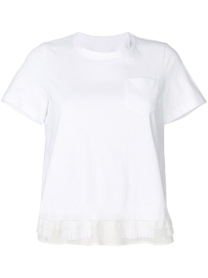Sacai Net Hem T-shirt - White
