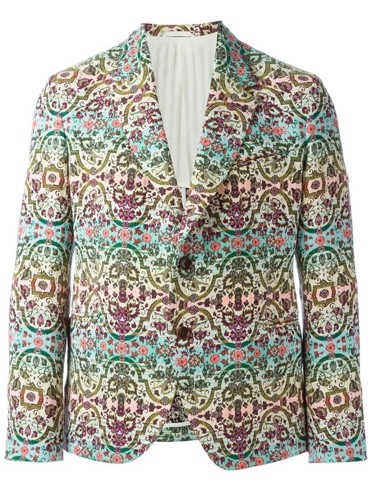 Al Duca D'aosta 1902 Floral Jacquard Blazer, Men's, Size: 50, Cotton/polyamide