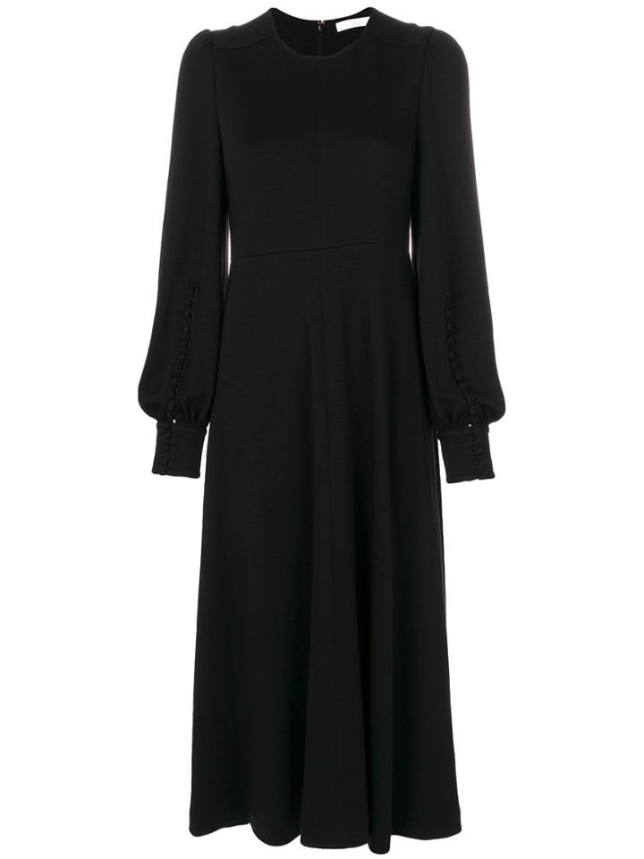 Chloé Balloon Sleeve Dress - Black