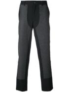 Comme Des Garçons Homme Plus Textured Panelled Trousers - Black