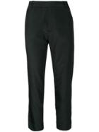 A.f.vandevorst Cropped Silk Trousers - Black