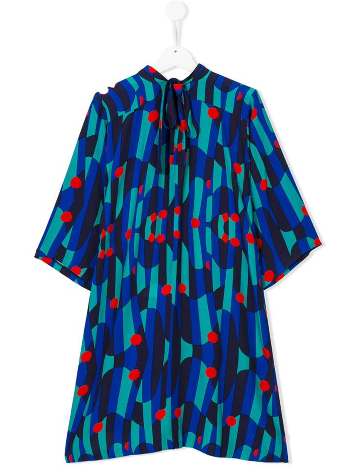 Señorita Lemoniez Printed Kandinsky Dress - Blue