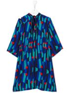 Señorita Lemoniez Printed Kandinsky Dress - Blue