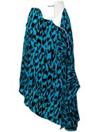 Each X Other Leopard Print Asymmetric Skirt - Blue