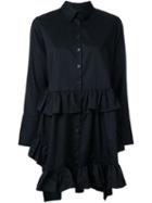 Elaidi Ruffle Detail Tunic Top, Women's, Size: 44, Black, Cotton
