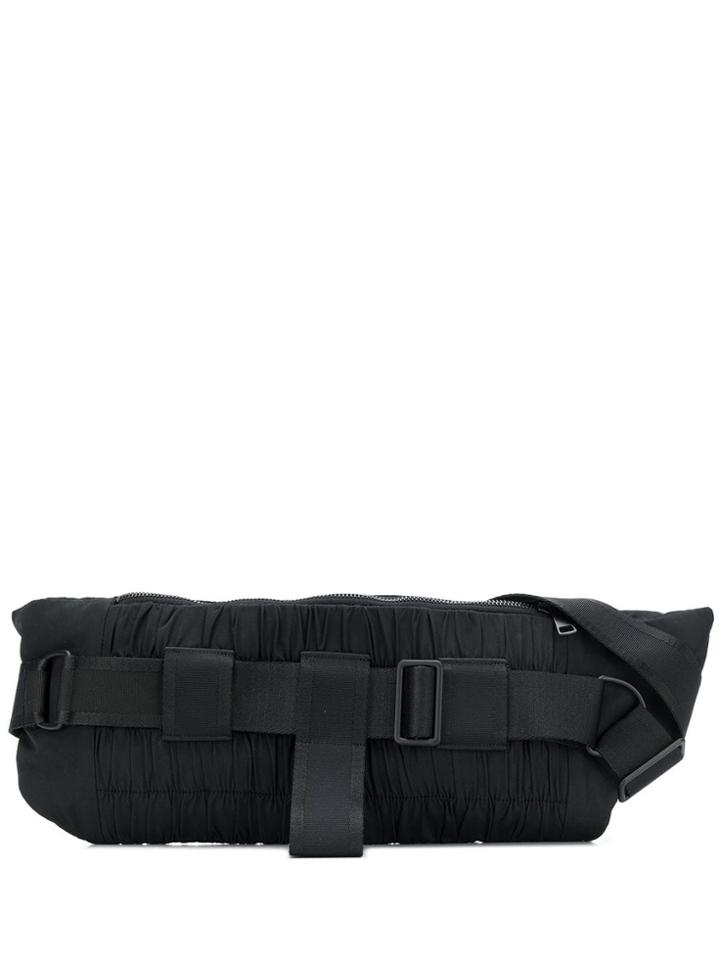Qasimi Ruched Belt Bag - Black