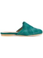 Solange Sandals Round Toe Mules - Green