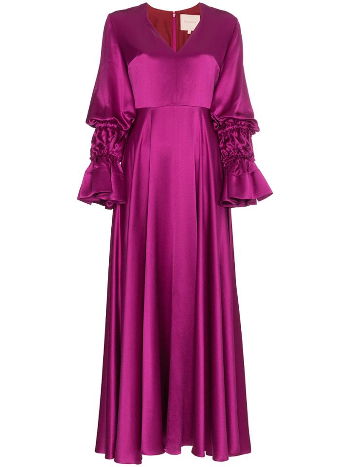 Roksanda Silk Lavonne Maxi Dress - Pink & Purple