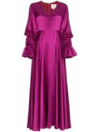 Roksanda Silk Lavonne Maxi Dress - Pink & Purple