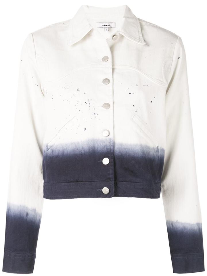 Miaou Dip-dye Print Jacket - White
