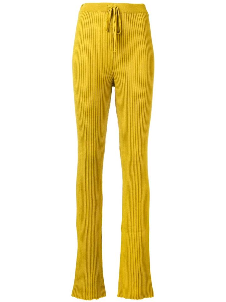 Marques'almeida Ribbed Knitted Trousers - Yellow