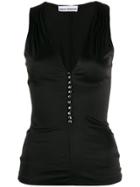 Paco Rabanne Button-embellished Tank Top - Black