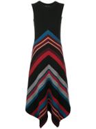 Proenza Schouler Knitted Stripe Dress - Black