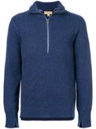 Burberry Zip Sweater - Blue