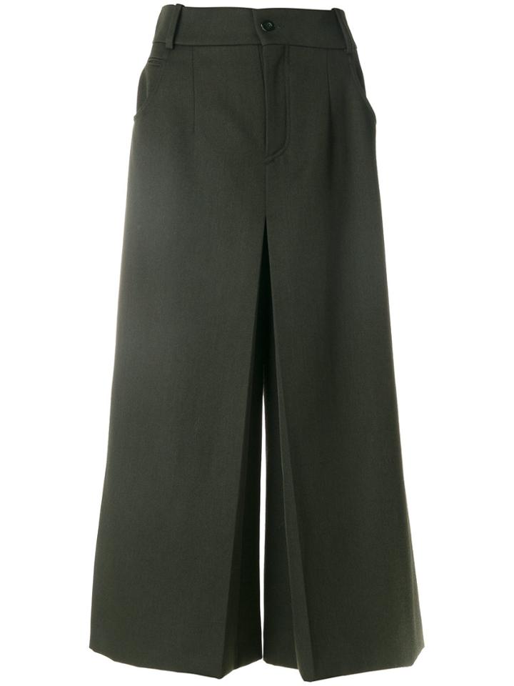 Chloé Wide Leg Trousers - Green