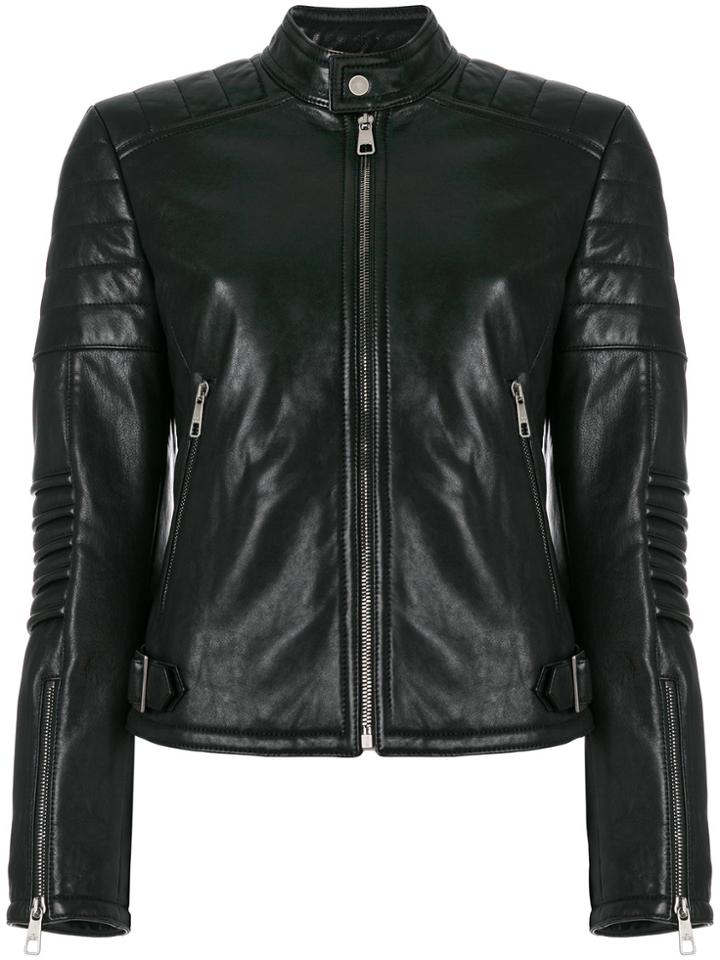 Neil Barrett Leather Biker Jacket - Black