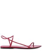 The Row Thin Strappy Sandals - Red