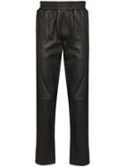 Stand Studio Luca Straight Leg Leather Trousers - Black