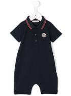 Moncler Kids - Polo Romper - Kids - Cotton/spandex/elastane - 12-18 Mth, Blue