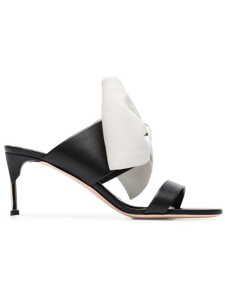 Alexander Mcqueen Pin Heel 65 Bow Mules - Black
