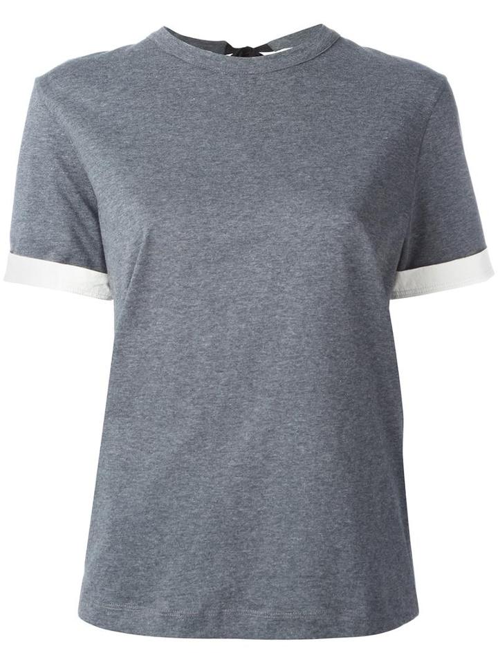 Marni Open Back T-shirt, Size: 44, Grey, Cotton