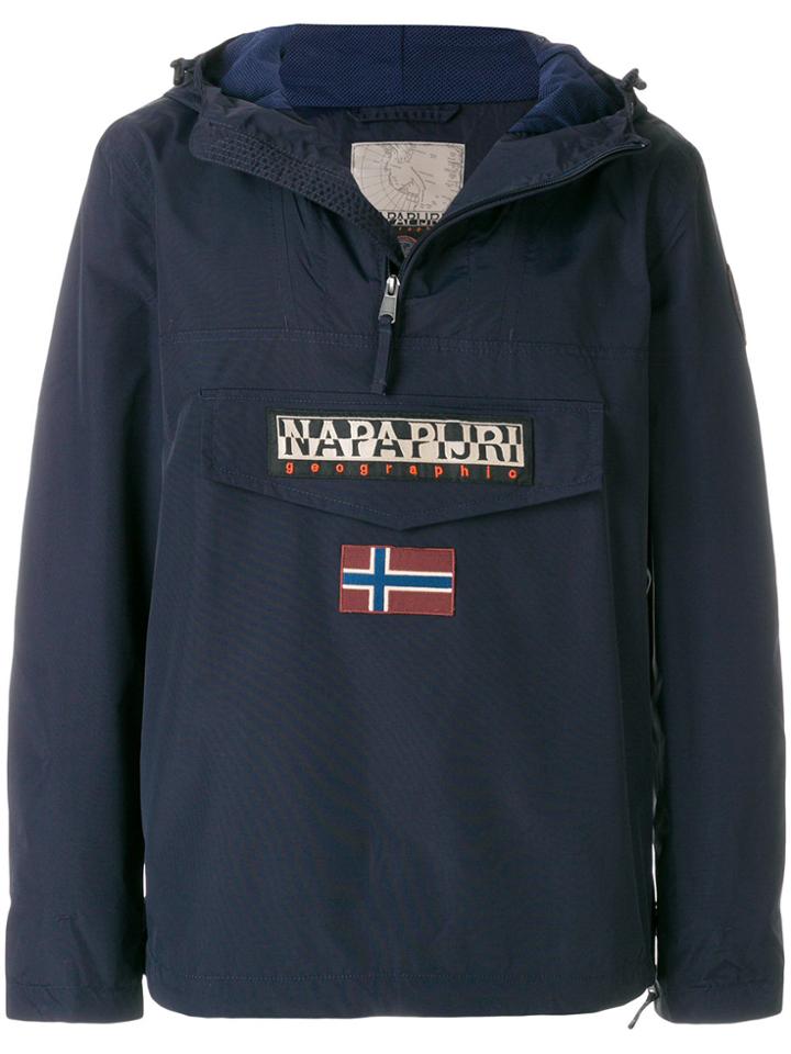 Napapijri Logo Patch Pocket Windbreaker - Blue