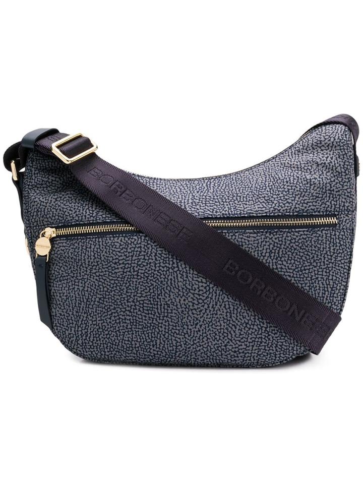 Borbonese Printed Hobo Shoulder Bag - Blue