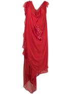 Giacobino Draped Asymmetric Dress - Red