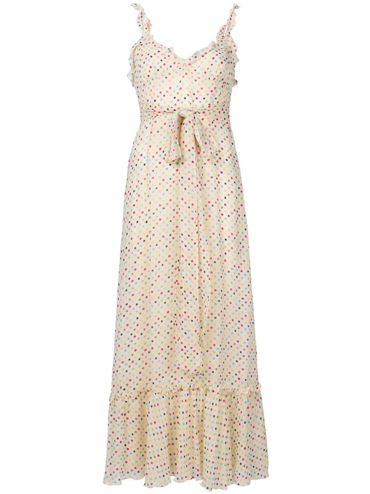 Moschino Vintage Polka Dots Midi Dress - Nude & Neutrals