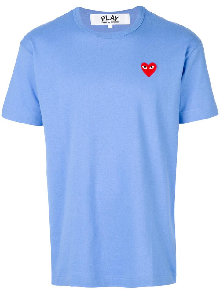 Comme Des Garçons Play Short Sleeve Logo T-shirt - Blue