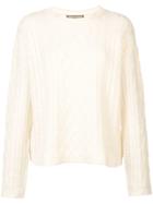 Reformation Cashmere Fisherman Sweater - White