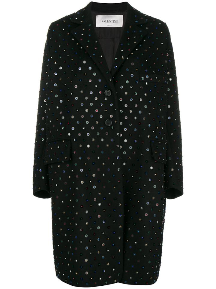 Valentino Loose Fitted Coat - Black