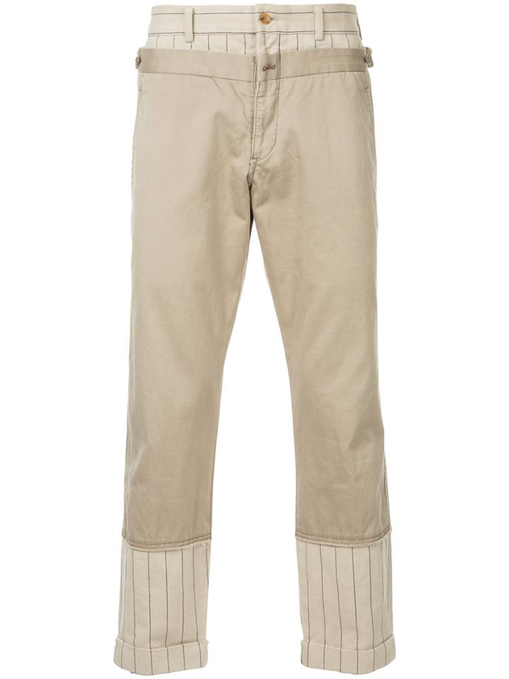 Comme Des Garçons Vintage Layered Trousers - Brown