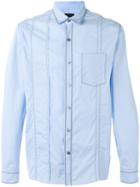 Lanvin Pleat Effect Shirt, Men's, Size: 39, Blue, Cotton