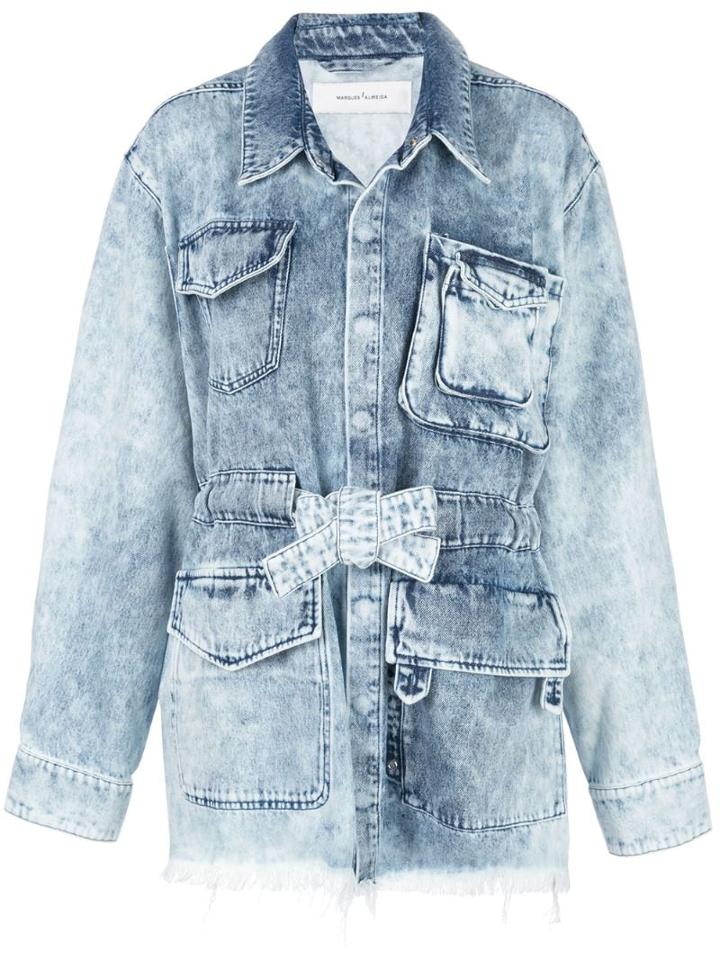 Marques'almeida Multipocket Denim Jacket - Blue