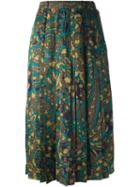 Jean Louis Scherrer Vintage Abstract Floral Print Skirt, Women's, Size: 42, Green
