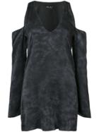Amiri Tie Dye Cut Out Dress - Black
