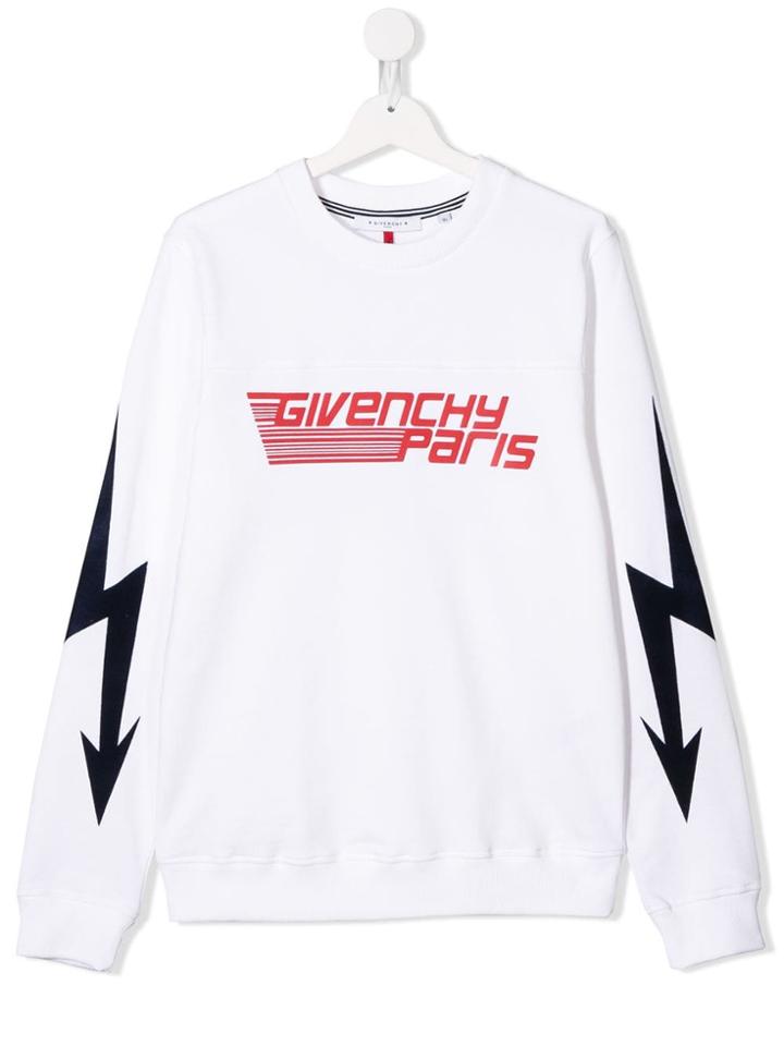 Givenchy Kids Logo Embroidered Top - White