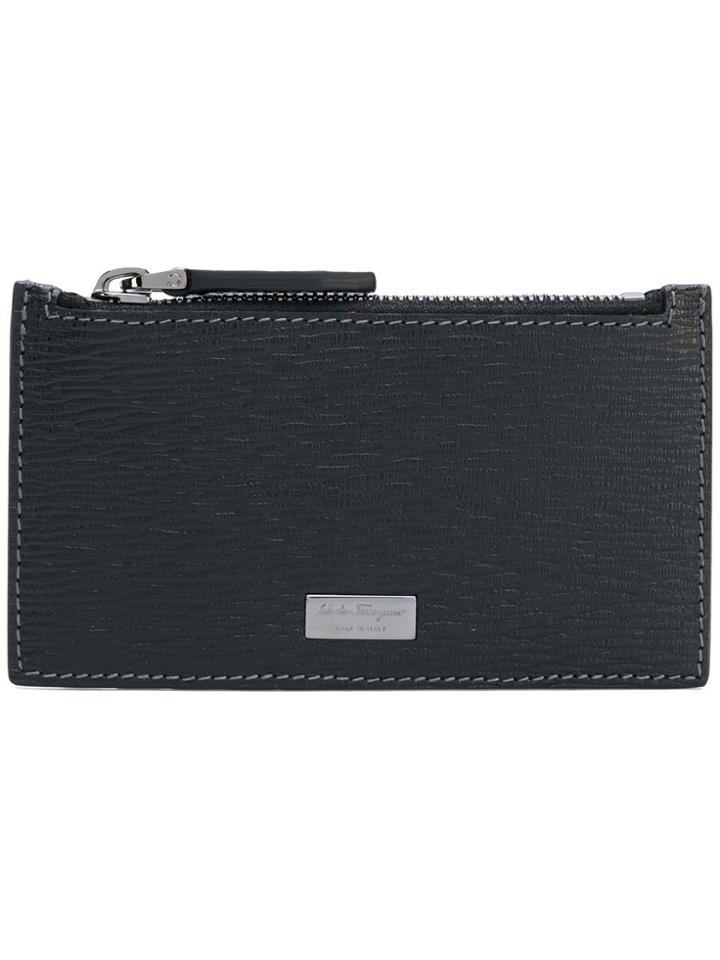 Salvatore Ferragamo Zipped Card Holder - Black