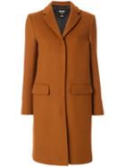Msgm - Classic Buttoned Coat - Women - Polyamide/viscose/wool - 44, Brown, Polyamide/viscose/wool