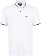 Emporio Armani Stripe-trimmed Polo Shirt - White