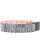 Moschino Logo Plaque Belt - Metallic