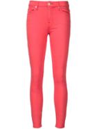 7 For All Mankind Skinny Jeans, Women's, Size: 27, Pink/purple, Cotton/polyester/spandex/elastane