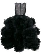 Molly Goddard Oversized Ruffle Dress - Black