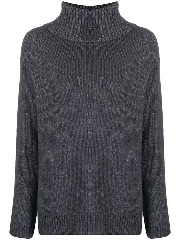 Liu Jo Rollneck Knit Sweater - Grey