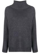 Liu Jo Rollneck Knit Sweater - Grey
