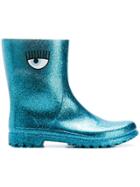 Chiara Ferragni Eye Rain Boots - Blue