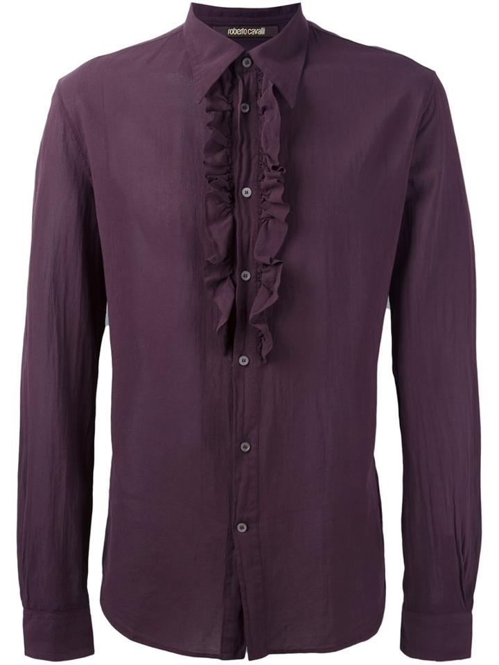 Roberto Cavalli Ruffle Front Shirt