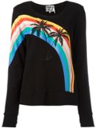 Pam & Gela Palm Trees Sweatshirt, Women's, Size: Small, Black, Cotton